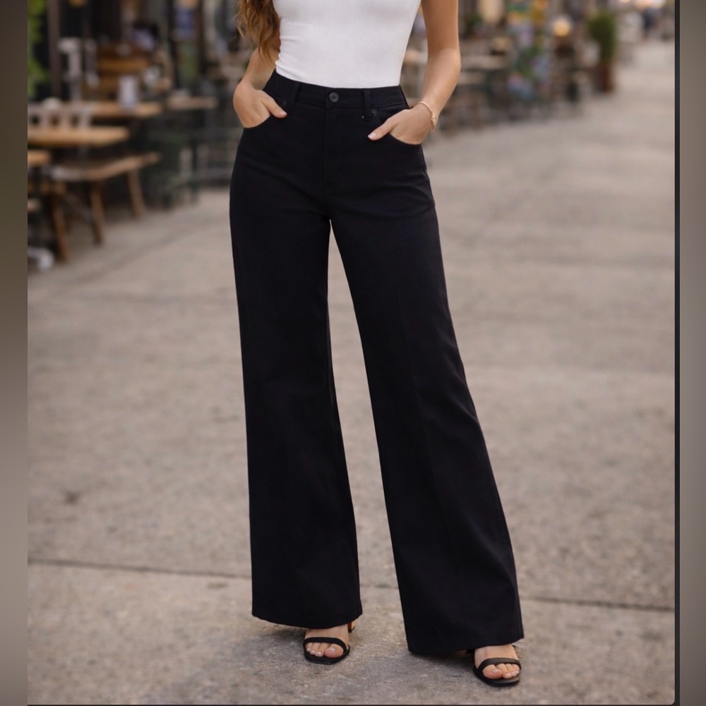 CHICO'S Wide Leg Tall Pants US Sz 6T Tall - Picture 2 of 11